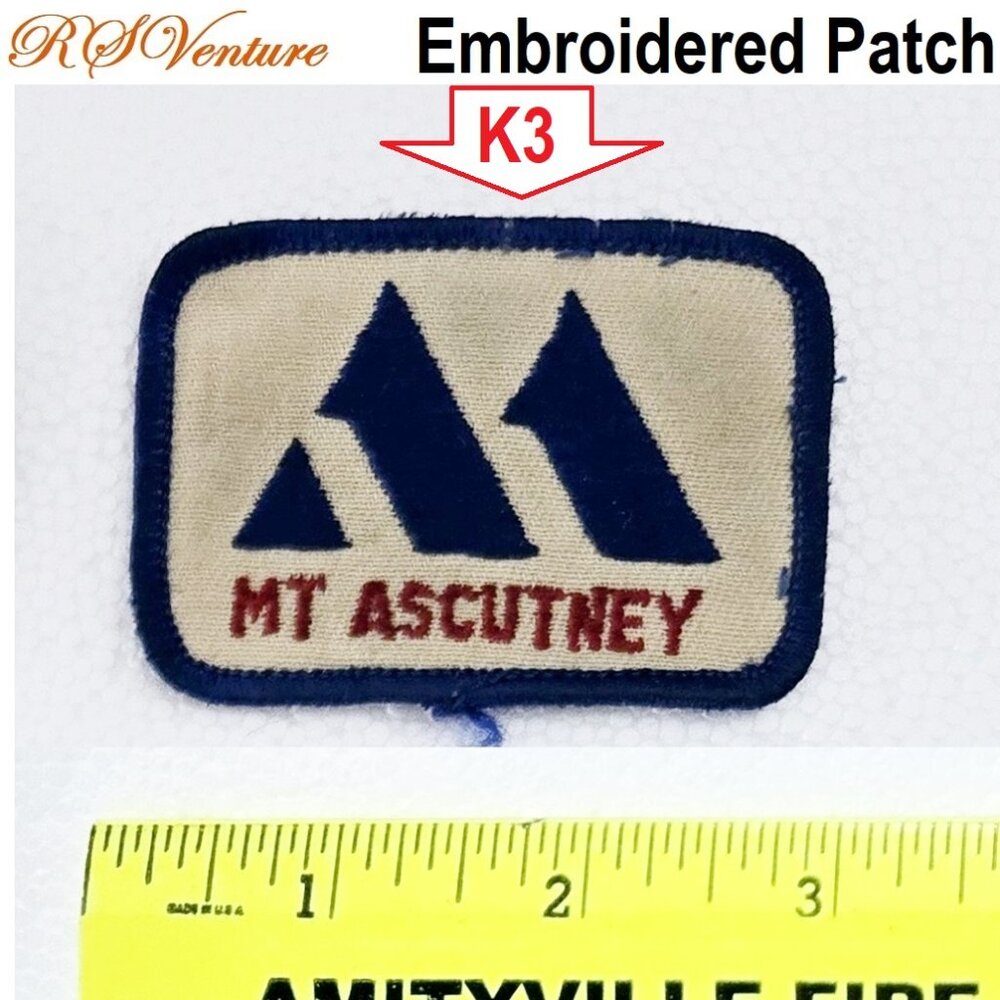 Buy 1 get 1 FREE, Vintage Mtn. Ascutney Ski Embroidered Patch